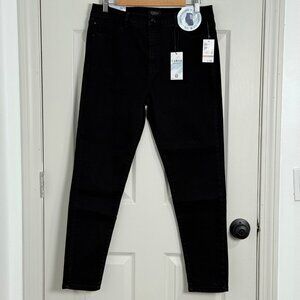 NWT Curve Appeal High Rise Essential Skinny Jean Women 12/31 Black Grunge Casual
